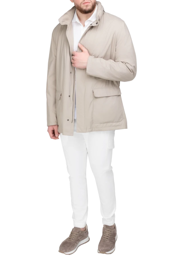 Loro Piana man beige polyester, polyurethane and cotton jacket for men купить с ценами и фото 169025 - photo 2