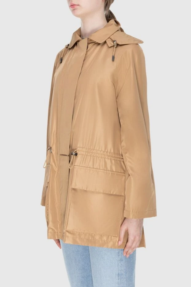 Loro Piana куртка из полиэстера и шелка бежевая женская 169026 - фото 3