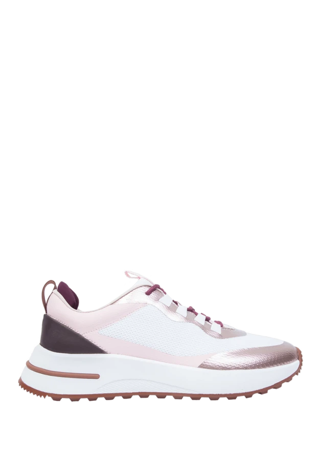 Loro Piana woman pink textile and leather sneakers for women купить с ценами и фото 169031 - photo 1