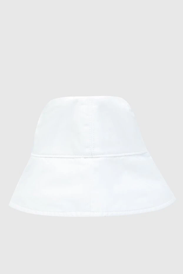 Ermanno Scervino панама женская белая с вышитым лого и широкими полями 169066 - фото 3