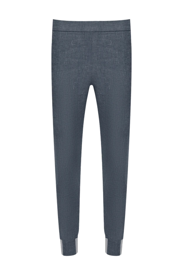 Panicale woman blue wool and linen trousers for women купить с ценами и фото 169074 - photo 1