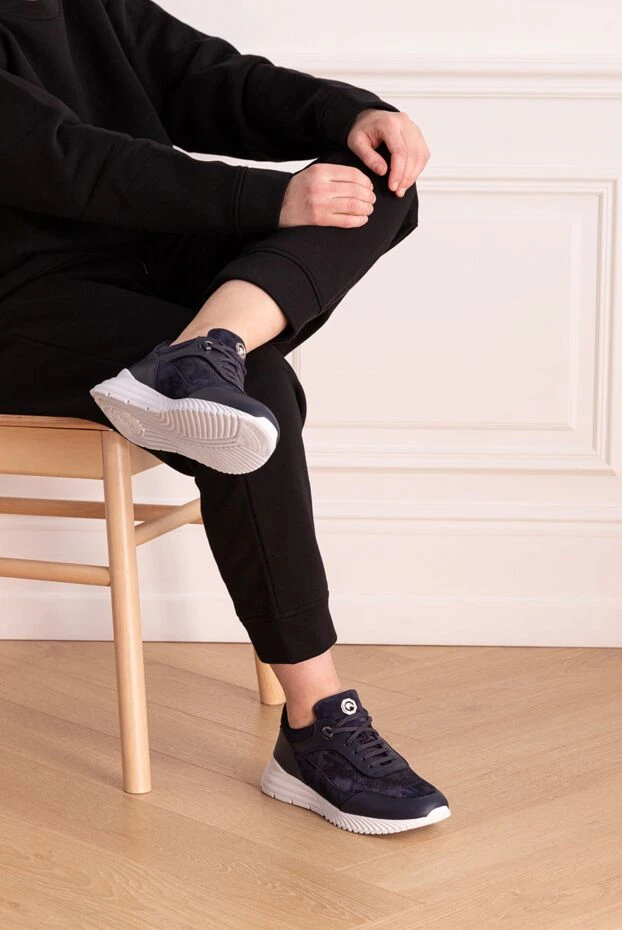 Ерлерге арналған қара нубук кроссовкалары - фото 2