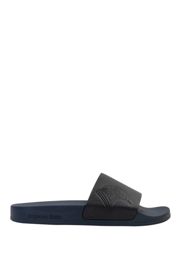 Stefano Ricci blue leather slippers for men 169110 - photo 1