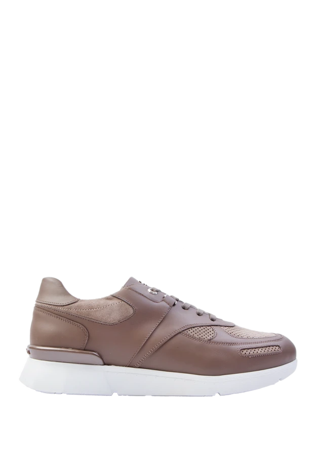 Stefano Ricci beige nubuck and leather sneakers for men 169117 - photo 1