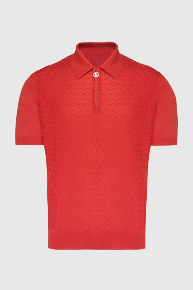 Stefano Ricci поло из шелка красное мужское 169124 - фото 1