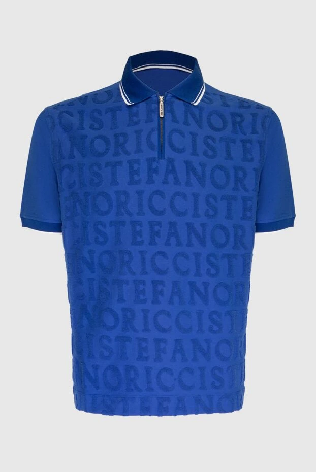 Polo shirt made of cotton and polyamide blue for men - photo 1
