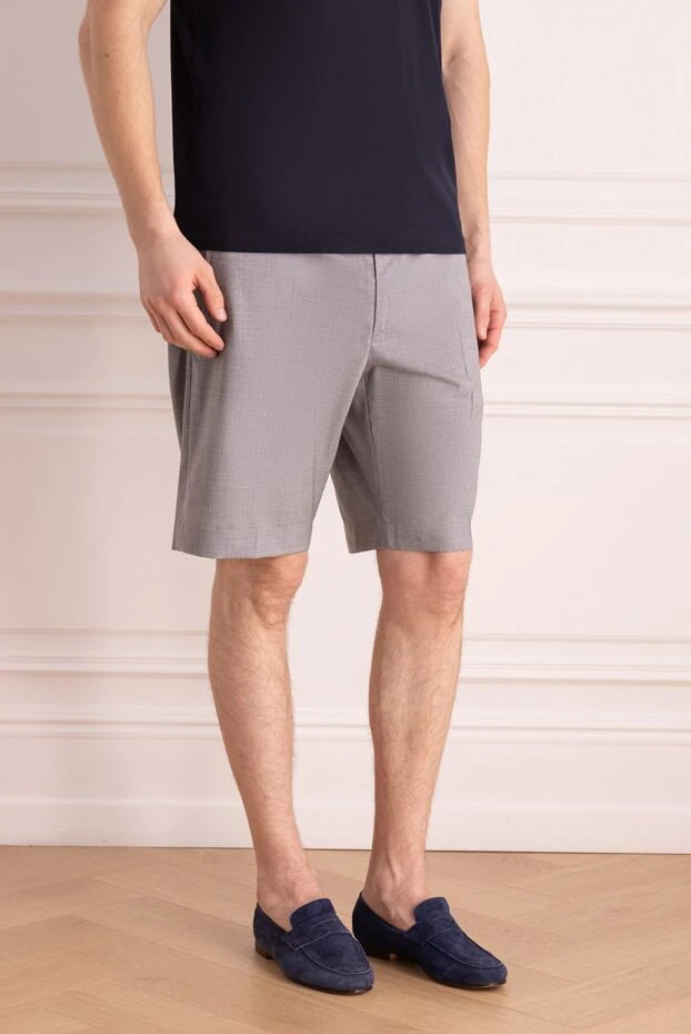 Stefano Ricci ерлерге арналған сұр жүннен жасалған шорт 169127 - фото 3