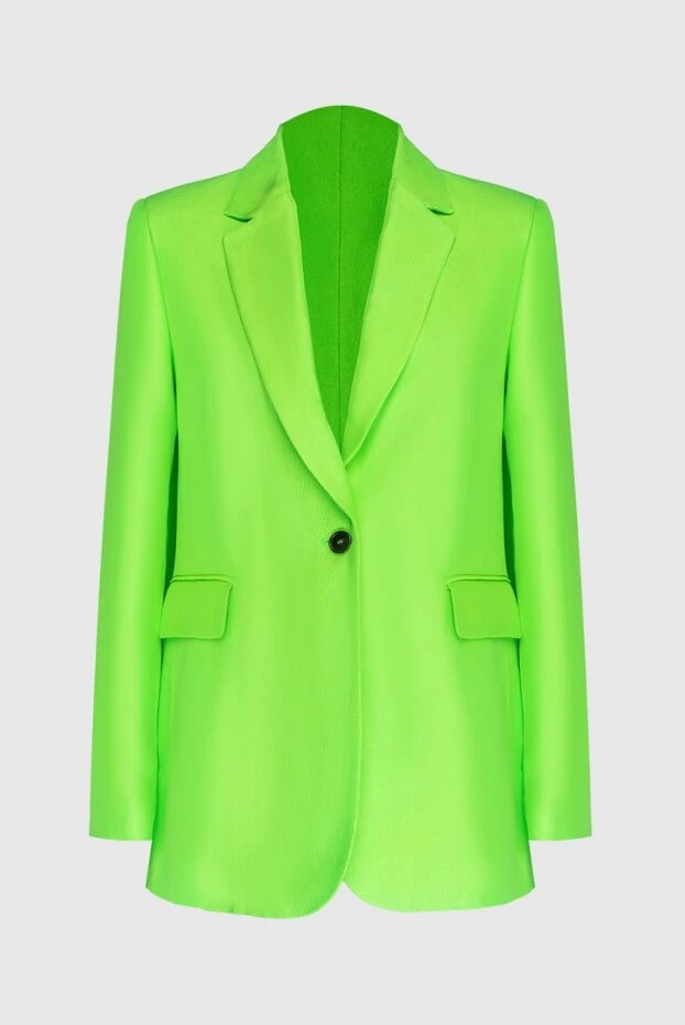 MSGM woman women's green viscose jacket купить с ценами и фото 169136 - photo 1