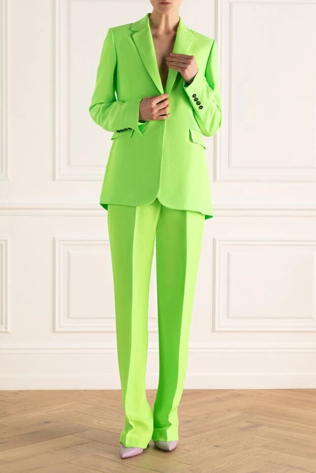 MSGM woman women's green viscose trouser suit купить с ценами и фото 169137 - photo 2