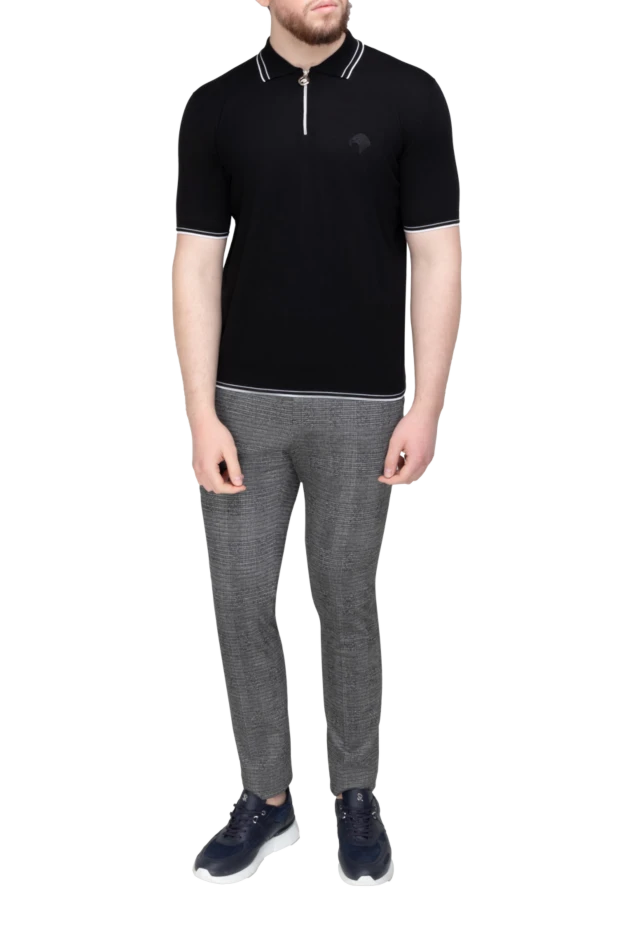 Stefano Ricci поло из хлопка черное мужское 169149 - фото 2