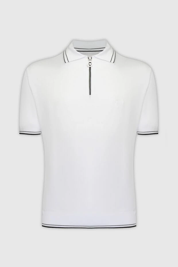 Stefano Ricci поло из хлопка белое мужское 169151 - фото 1