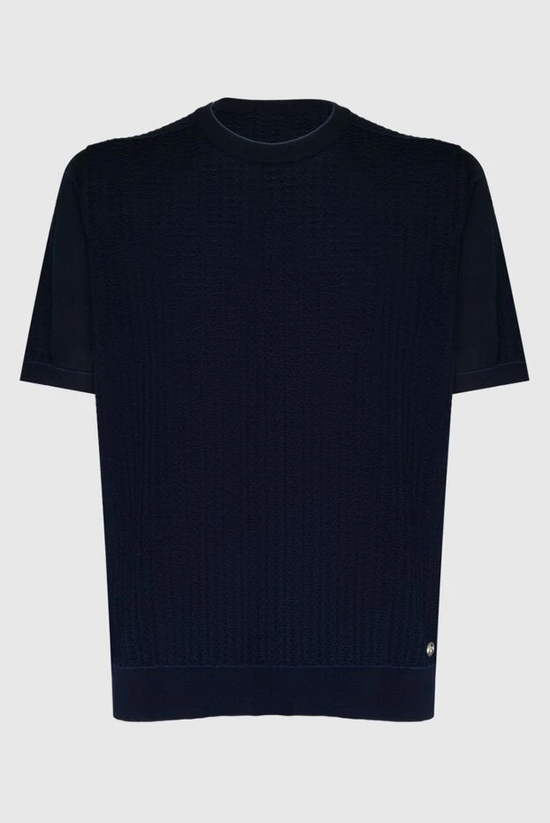 Stefano Ricci short sleeve jumper made of silk and cotton black for men 169156 - photo 1