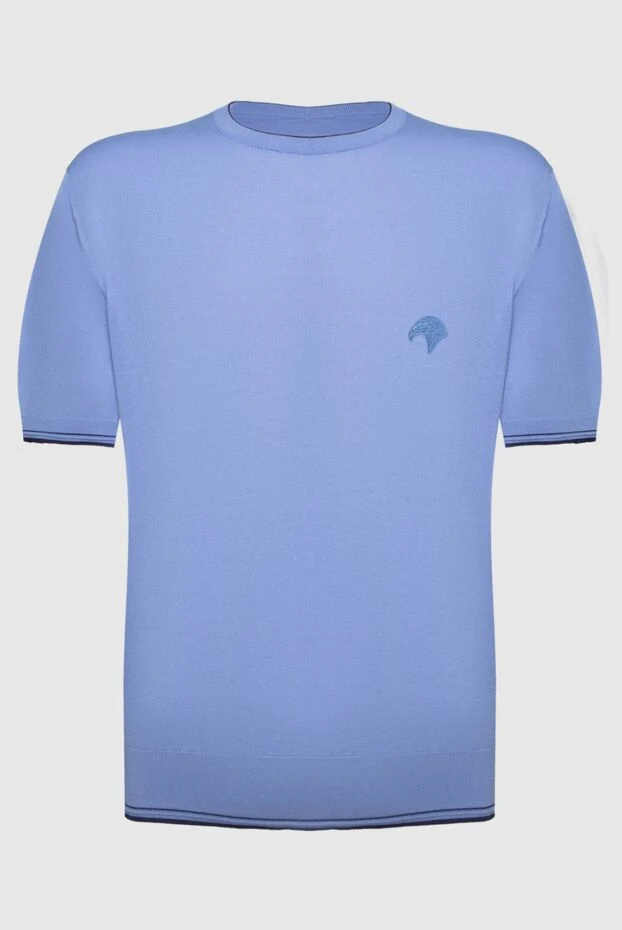 Stefano Ricci short sleeve cotton jumper blue for men 169161 - photo 1