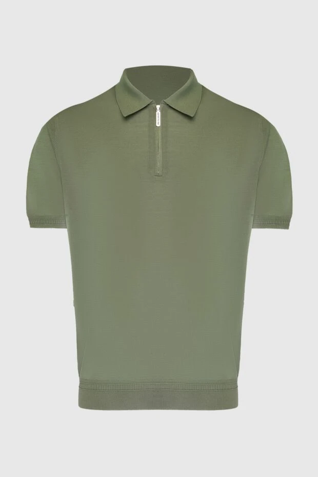 Stefano Ricci поло из шелка зеленое мужское 169162 - фото 1