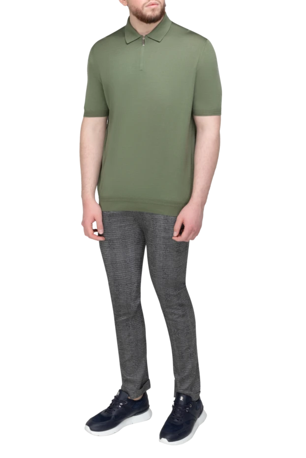 Stefano Ricci поло из шелка зеленое мужское 169162 - фото 2