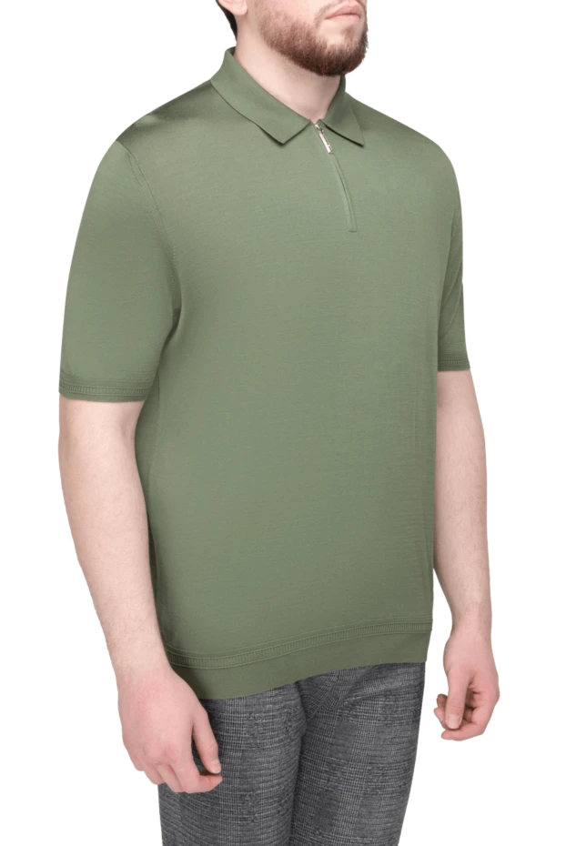 Stefano Ricci поло из шелка зеленое мужское 169162 - фото 3