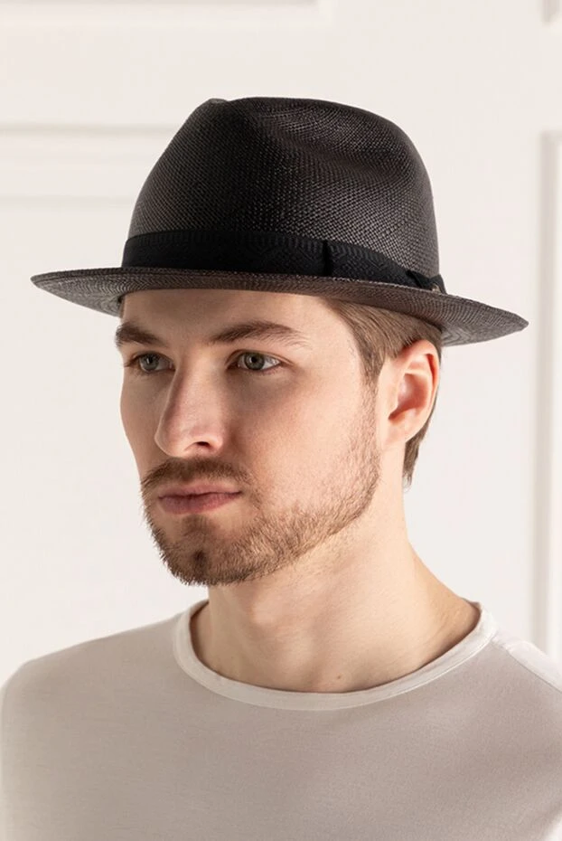 Stefano Ricci ерлердің қара сабан қалпағы 169174 - фото 2