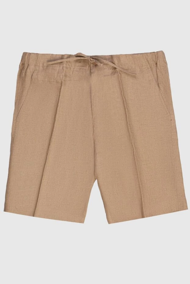 Loro Piana man beige linen shorts for men купить с ценами и фото 169178 - photo 1