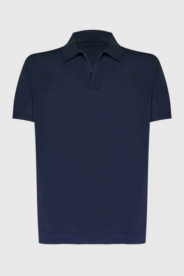 Loro Piana man cotton polo blue for men купить с ценами и фото 169186 - photo 1