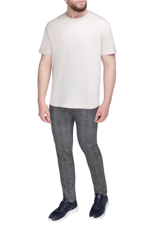 Loro Piana man white silk and cotton t-shirt for men купить с ценами и фото 169191 - photo 2