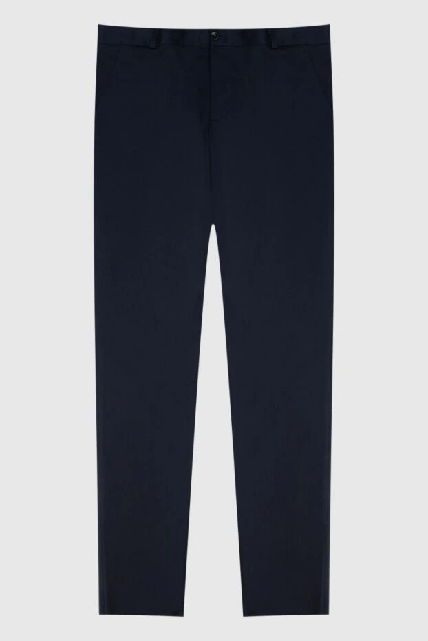 Loro Piana man men's blue cotton and elastane trousers купить с ценами и фото 169201 - photo 1