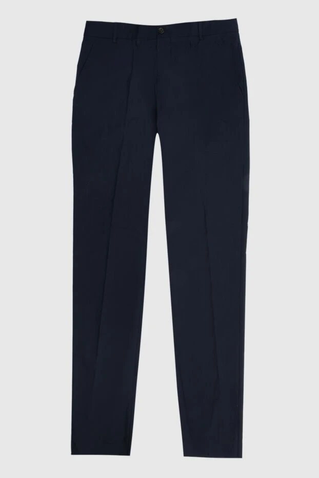 Loro Piana man men's blue cotton and polyester trousers купить с ценами и фото 169202 - photo 1