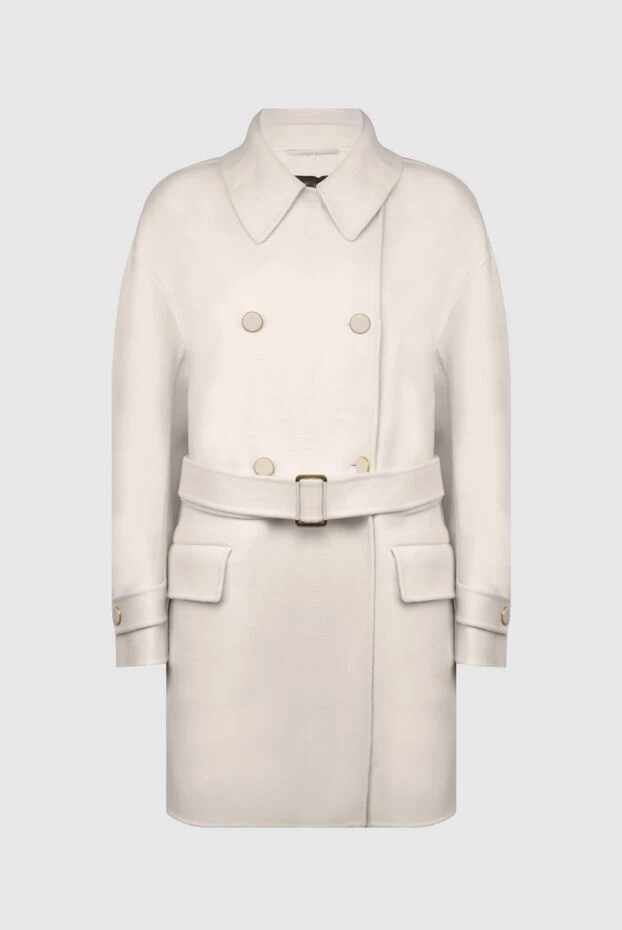 Loro Piana woman women's white cashmere coat купить с ценами и фото 169208 - photo 1