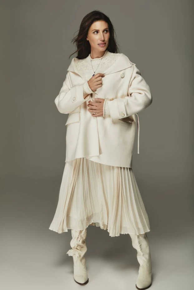 Loro Piana пальто из кашемира с поясом и накладными карманами в оттенке сливок 169208 - фото 2