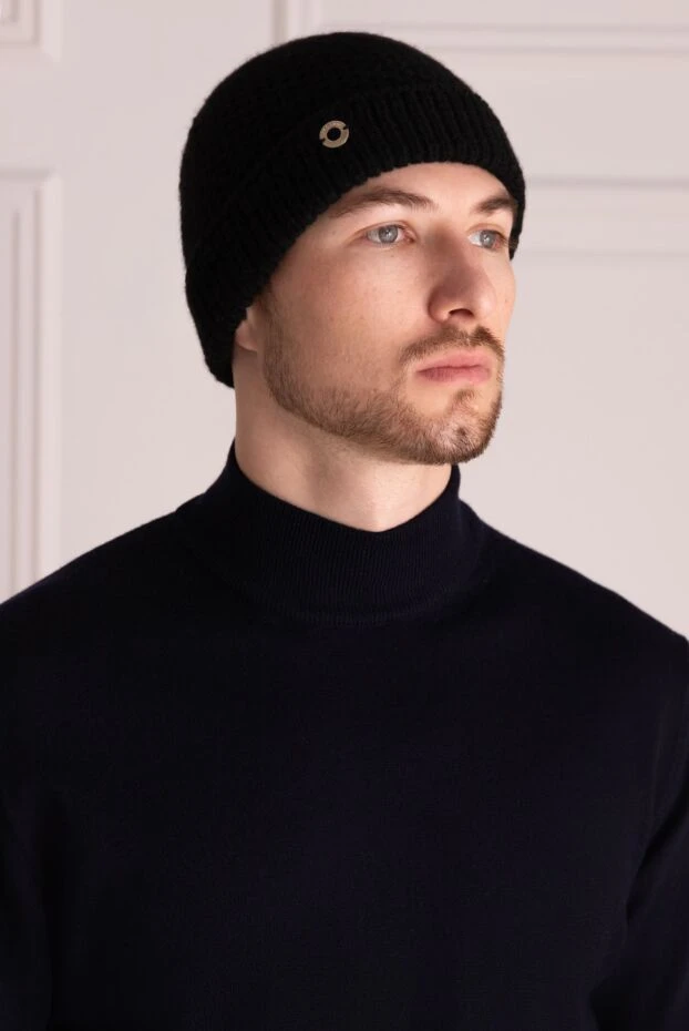 Loro Piana man cashmere hat black for men купить с ценами и фото 169217 - photo 2