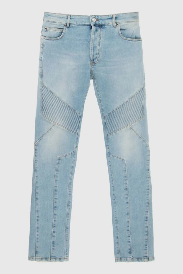 Balmain man blue cotton jeans for men купить с ценами и фото 169247 - photo 1