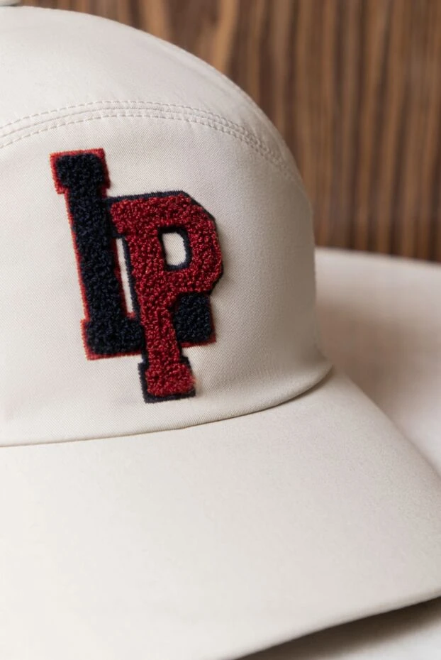 Кепка из хлопка и полиамида белая мужская - фото 2