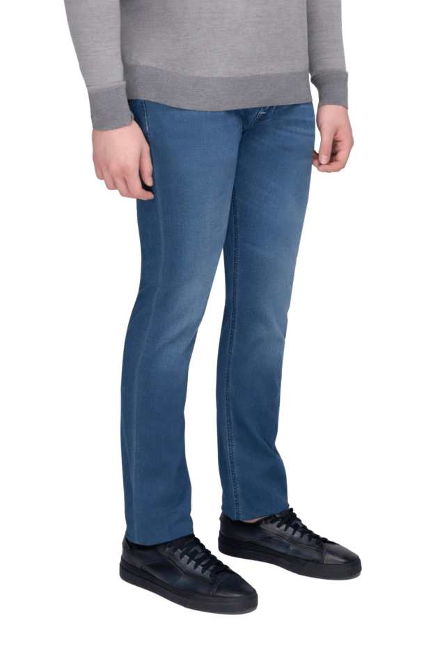 Stefano Ricci джинсы из хлопка и синие мужские джинсы 169308 - фото 3