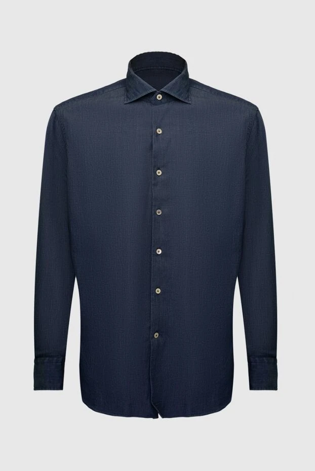 Alessandro Gherardi man blue cotton shirt for men купить с ценами и фото 169359 - photo 1