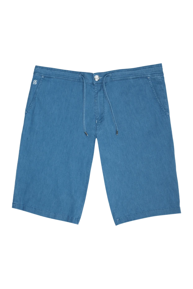 Scissor Scriptor man blue denim shorts made of cotton and polyamide for men купить с ценами и фото 169376 - photo 1