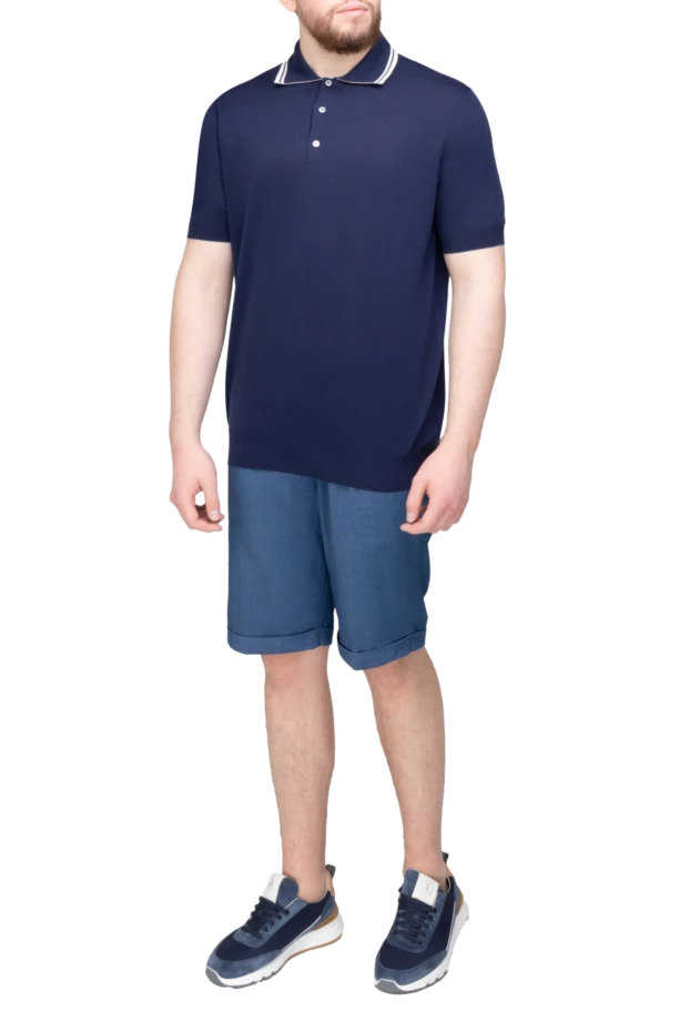 Scissor Scriptor man cotton and polyurethane shorts blue for men купить с ценами и фото 169382 - photo 2