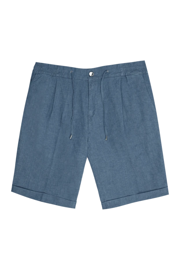 Scissor Scriptor man cotton and linen shorts blue for men купить с ценами и фото 169383 - photo 1