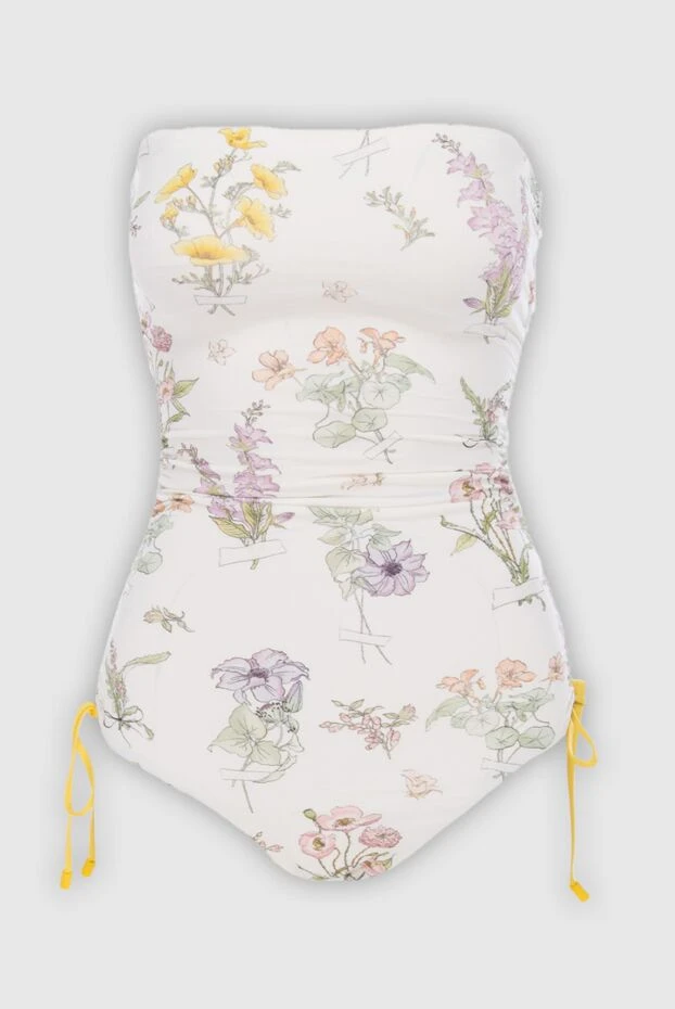 Сары жіңішке белдіктері бар гүлді түсті купальник
- фото 1