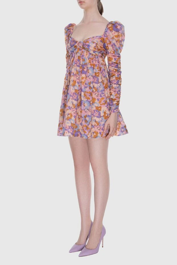 Zimmermann mini dress with floral print neckline and puff sleeves

 169408 - photo 3