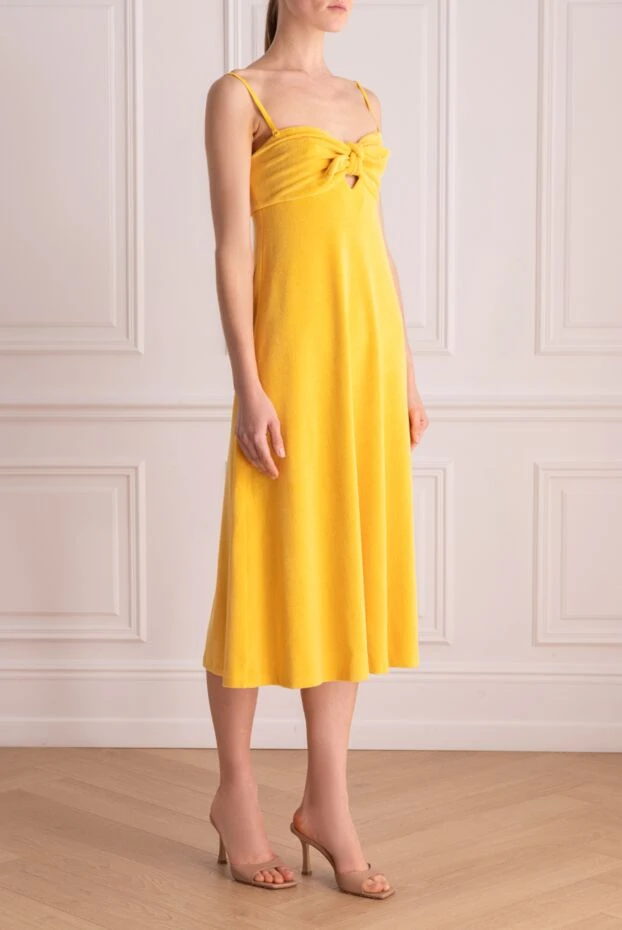 Zimmermann lemon colored midi dress with a knot on the bodice made of soft fabric
 169411 - photo 3