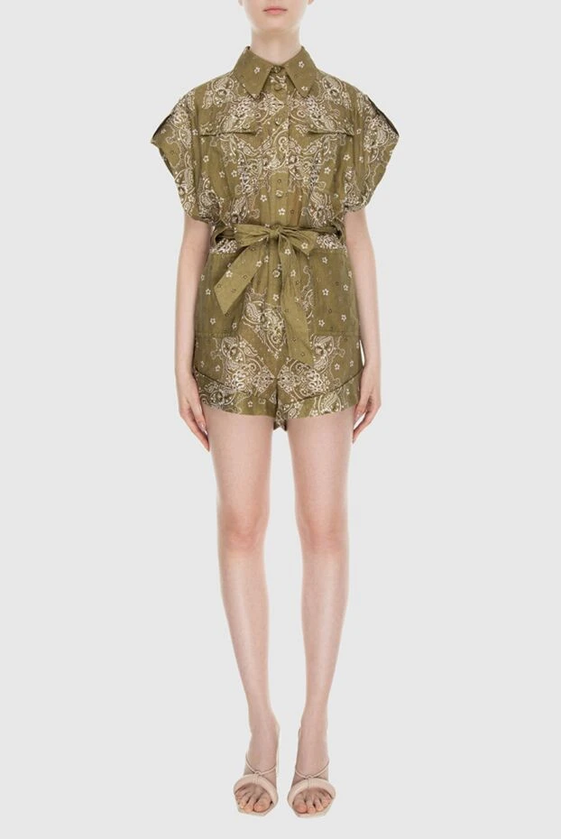 Zimmermann green linen jumpsuit for women 169425 - photo 2