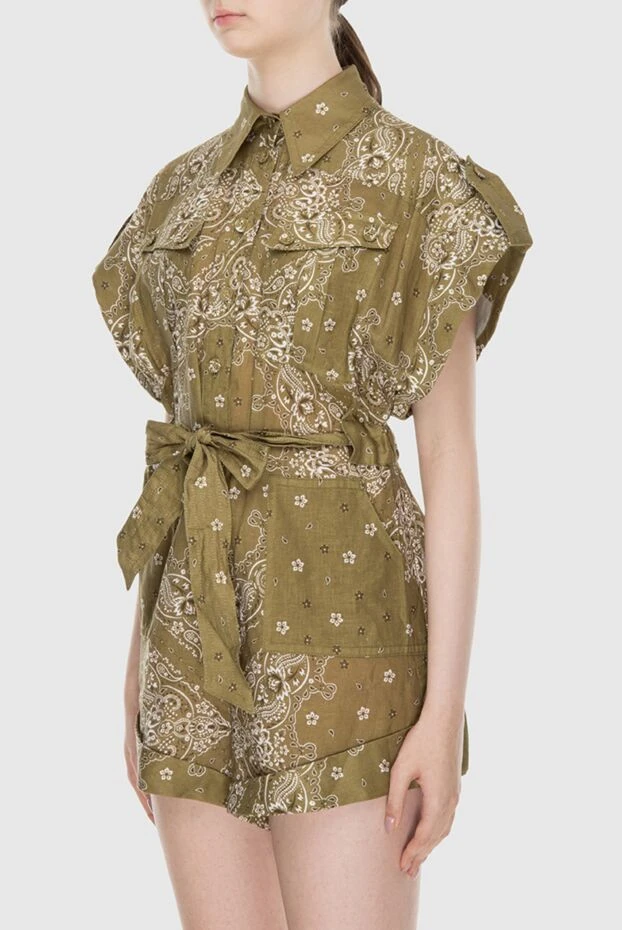 Zimmermann green linen jumpsuit for women 169425 - photo 3