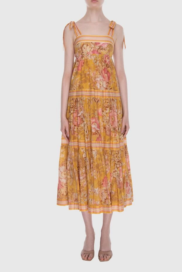 Летнее платье миди с цветочным принтом на бретелях
- фото 2