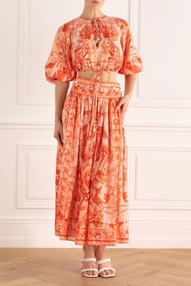 Zimmermann костюм с юбкой изо льна красный женский 169434 - фото 2