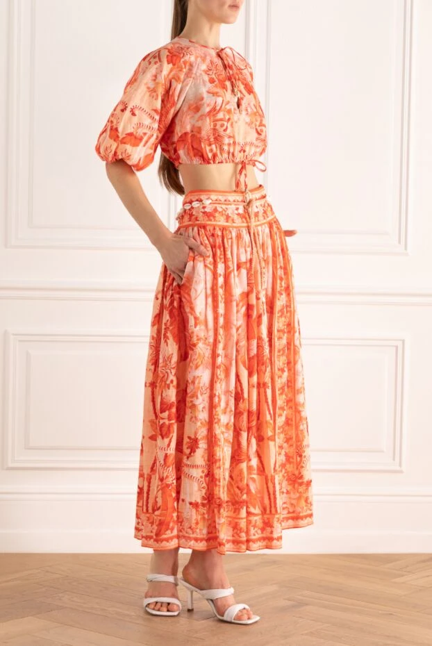 Zimmermann костюм с юбкой изо льна красный женский 169434 - фото 3