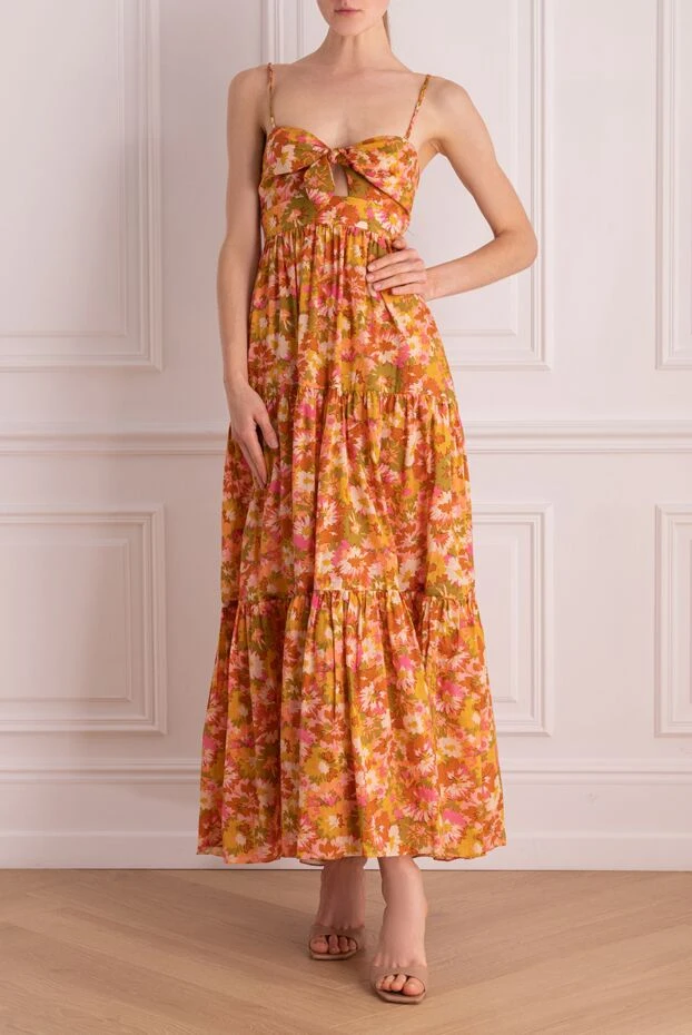 Zimmermann сарафан макси на тонких лямках цветочным принтом и бантом
169435 - фото 2