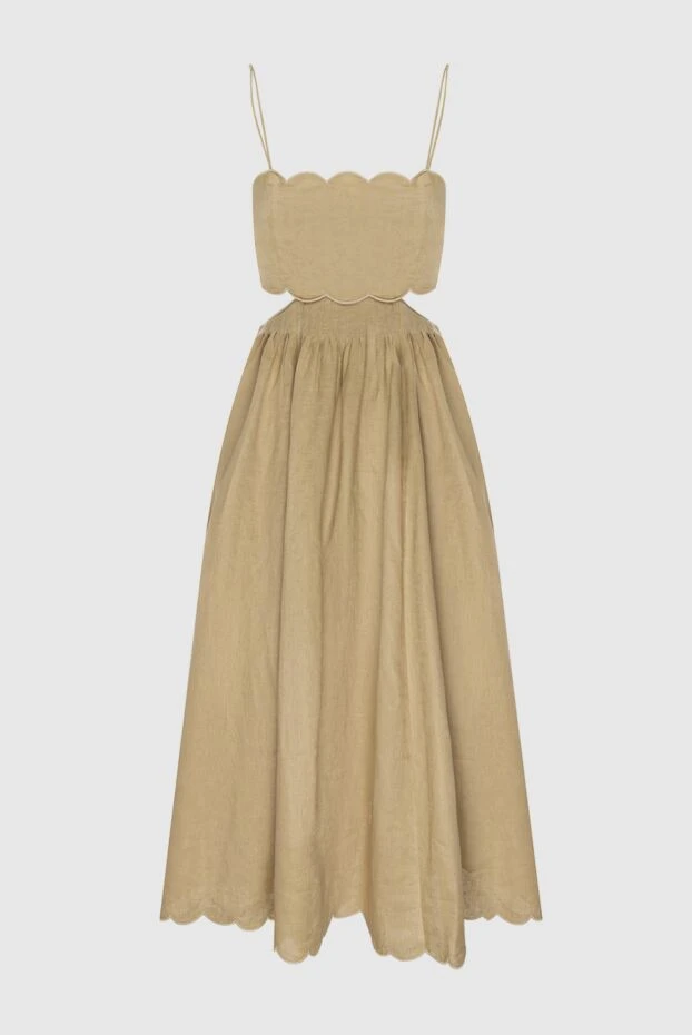 Corset-style linen dress with lace trim
- photo 1