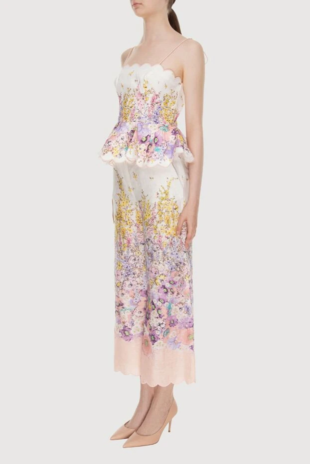 Zimmermann women's floral linen straight leg trousers set 169444 - photo 3