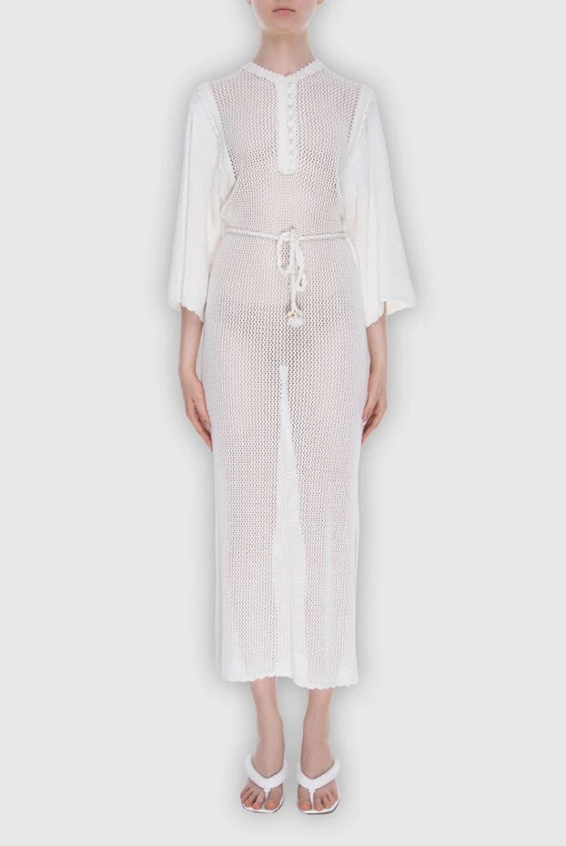 Zimmermann beige lace mesh beach midi cotton dress 169445 - photo 3
