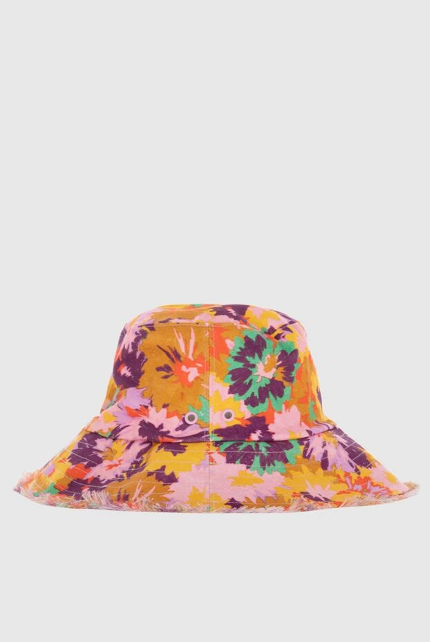 Түрлі түсті гүлді зығырдан жасалған әйелдер панамасы - фото 1