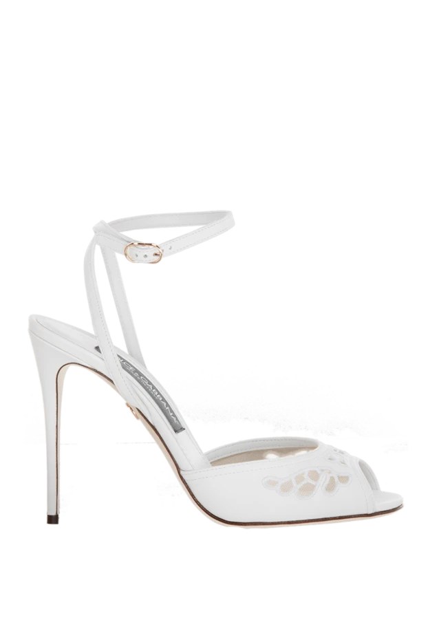 Dolce & Gabbana woman white leather sandals for women купить с ценами и фото 169470 - photo 1